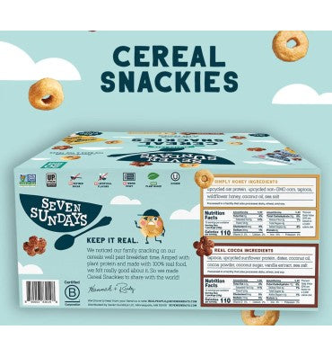 Snacks de Cereal, Simply Honey y Real Caco. 20 pack