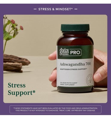 Gaia Herbs Pro, Raiz de Ashwagandha 700 soporte Inmunulógico. 120 Vcaps