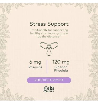 Rhodiola Rosea, Soporte para Estrés, 120 cáps veg