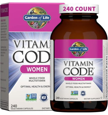 Multivitamínico RAW para Mujeres. Senos, Sistema Reproductivo. 240 Vcaps