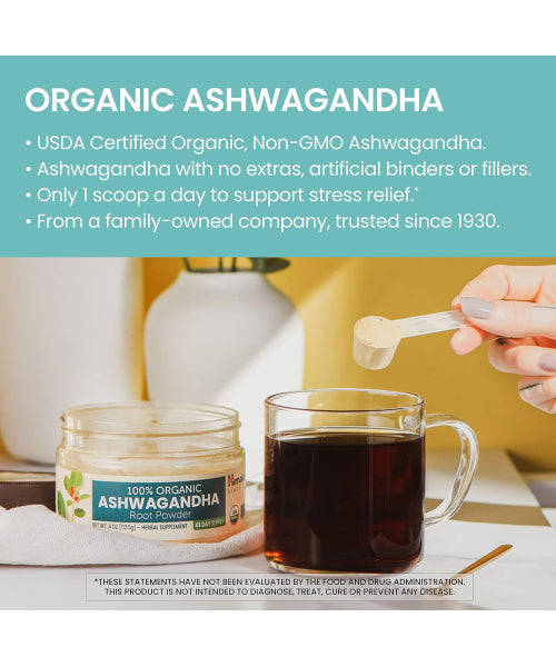 Himalaya, Raíz de Ashwagandha Orgánica en polvo. 112.5 mg