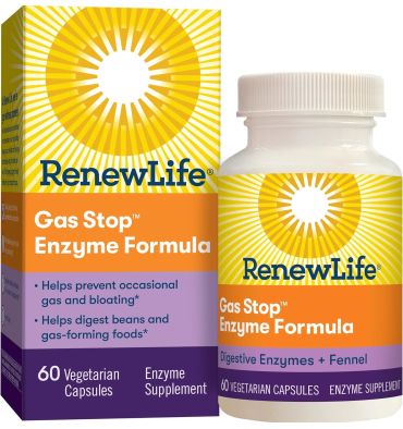 Gas Stop a base de Enzimas Digestivas. 60 vcaps.