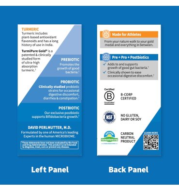 Prebióticos, Probióticos y Postbióticos para Deportistas. 50 billones. 30 vcaps