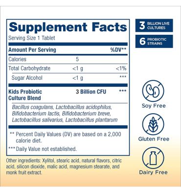 Probióticos para Niños Ultimate Flora sabor Berries 3 billiones. 30 tabs masticables