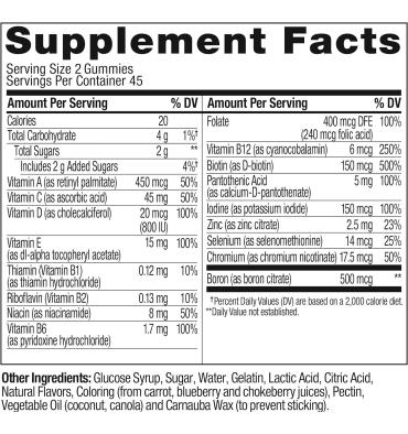 Multivitamínico para Mujer sabor Frambuesa, 90 gomitas