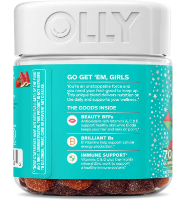 Olly, Multivitamínico para Mujer Adolescentes apoyo sistema Inmune. 2 opc.