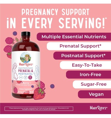 Multivitamínico Líquido Prenatal y Postnatal sabor Berry. 946 ml.