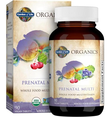 Multivitamínico Vegano, Orgánico Prenatal. 30, 90 y 180 caps