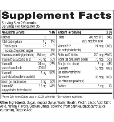 Olly, Multivitamínico para Mujer Adolescentes apoyo sistema Inmune. 2 opc.