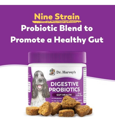 Digestive Probiotic for Dogs, 9 Probiotics for Gut Health. 90 chew