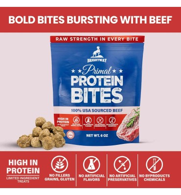 Snacks de Proteína de Carne, Freeze Dried para Perros. 6 oz.