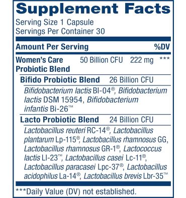Probióticos  para Mujer 50 billones. 30 caps.