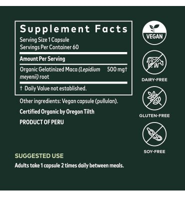 Raíz de Maca Root. 60 Vcaps.