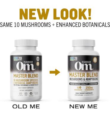 Master Blend, 10 especies de Hongos. 84 caps