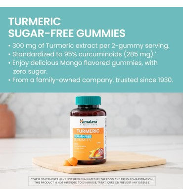 Cúrcuma sabor Mango Libre de Azúcar. 60 Gomitas