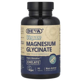 Vegan Magnesio Glicinato With Trace Minerals, 90 tabletas