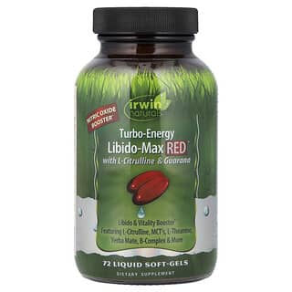 Turbo-Energy, Vitalidad-Max RED With L-Citrulline y Guarana, 72 softgels líquidos