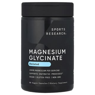 Magnesio Glicinato, 90 cápsulas vegetales (80 mg per Capsule)
