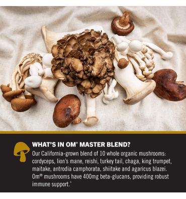 Master Blend, 10 especies de Hongos. 84 caps
