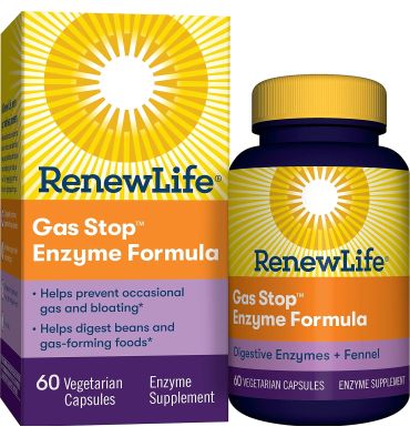 Gas Stop a base de Enzimas Digestivas. 60 vcaps.