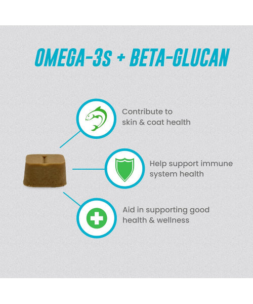Nutramax, Welactin Daily Omega-3, EPA + DHA + betaglucanos para perros, 60 masticables blandos