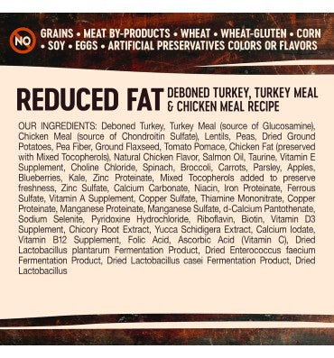 Alimento para Peso Saludable sin Granos, Alto en Proteína Pavo.