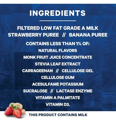 Licuado de Proteína sabor Fresa y Plátano 26 Gr. 12 pack