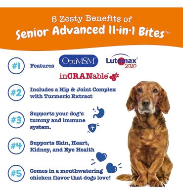 Suplemento Multifuncional 11 en 1 para perros. 90 chews