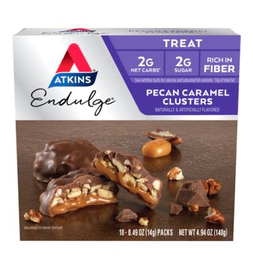 EndulgeTreat Pecan Caramel Clusters. 10 pack
