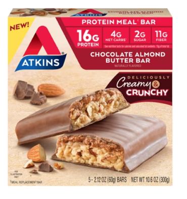 Protein Meal Bar Chocolate Almond Butter. 5 barras