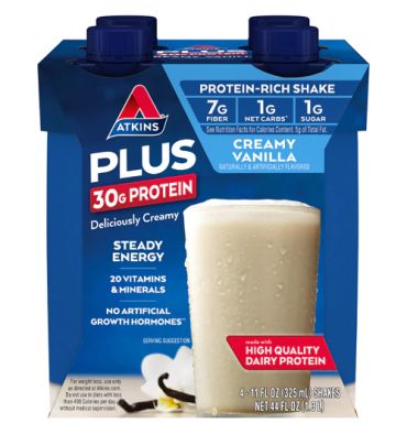 Licuado de Proteina Plus RTD Creamy Vanilla. 4 pack