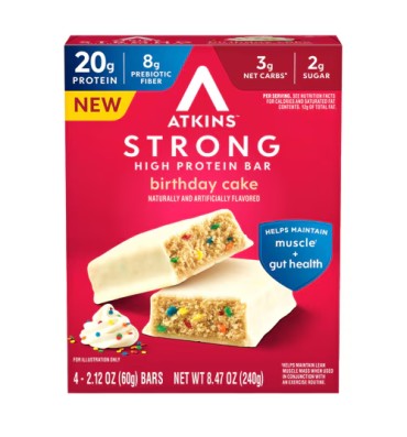 Barras de Proteína (20 gr) Strong, varios sabores. 4 barras