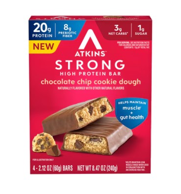 Barras de Proteína (20 gr) Strong, varios sabores. 4 barras
