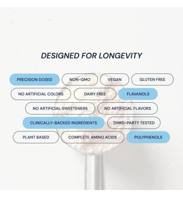 Longevity Protein Chocolate RECOVERY • FOCUS • VITALITY. 30 day