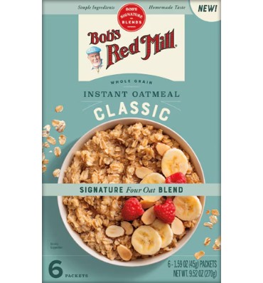 Avena Instantanea Libre de Gluten, 3 sabores. 6 pack