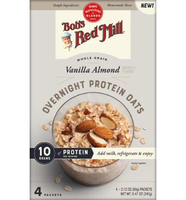 Avena "Overnight" con Proteína, 2 sabores. 4 pack.