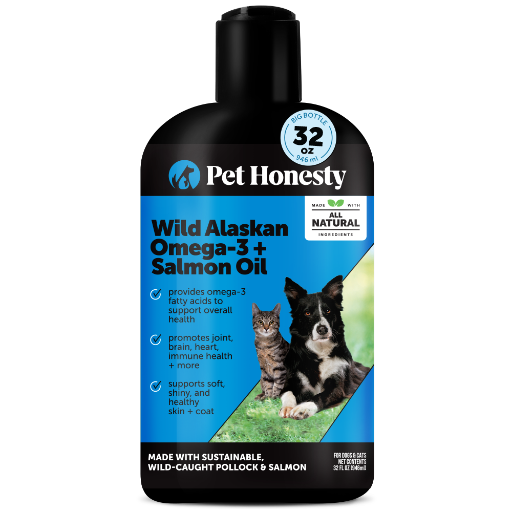 Pet Honesty Wild Alaskan Omega-3 + Salmon Oil, salmón y abadejo (pollock), 946 ml / 32 fl oz, SKU PH-251044