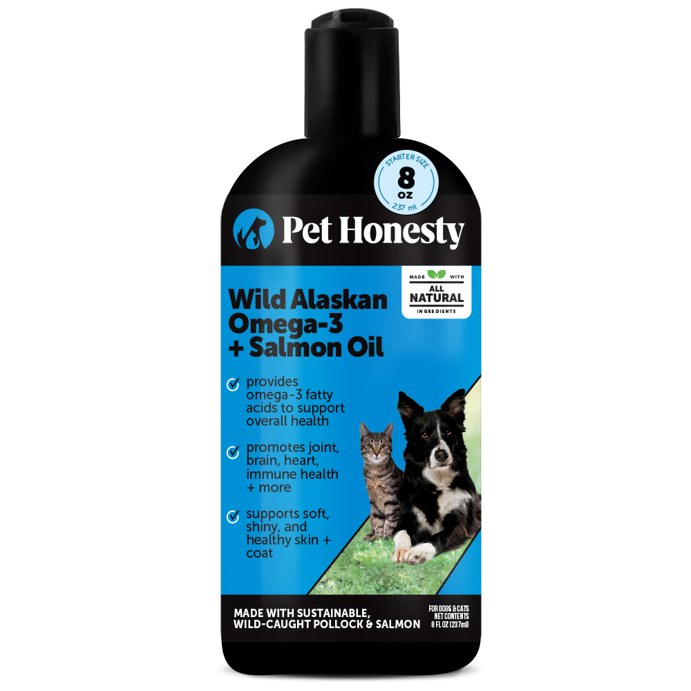 Pet Honesty Wild Alaskan Omega-3 + Salmon Oil, salmón y pollock, 237 ml / 8 fl oz, SKU PH-4130854
