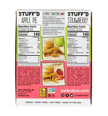 Panquecitos de Avena rellenos de Fresa y Manzana Variety pack. 24 pack