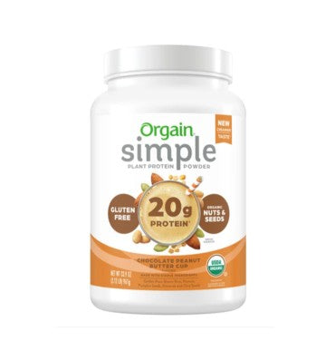 Proteína Simple, Orgánica, Vegana sabor Chocolate y Crema de Cacahuate. 997 gr.