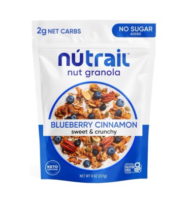 Cereal de Granola Blueberry Cinnamon, sin azúcar 1 gr Carbo. 681 gr.