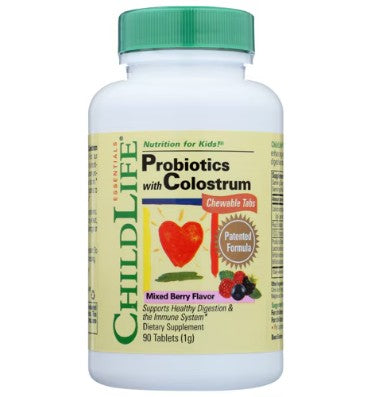 Probióticos y Calóstrosabor Berry para Bebés y Niños. 90 tabs