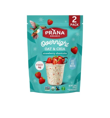 Overnight Chia y Avena Orgánica Strawberry Shortcake, Fibra. 18 porciones