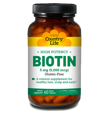 Biotin de Alta Potencia (5 mg.) 60 y 120 tabs.