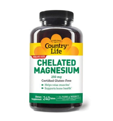 Magnesio Quelado 250 mg. 90 y 180 Tabs