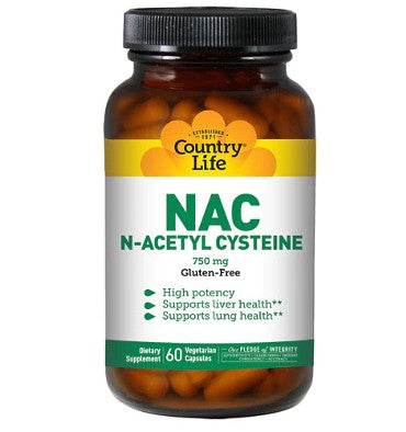 NAC (N Acetyl Cysteine) 750 mg. 30 y 60 Vcaps