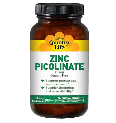 Picolinato de Zinc 25 mg. 100 Tabs