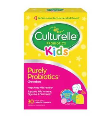 Probióticos para Niños +3, 5 billones, sabor berries. 30 Chew Tabs