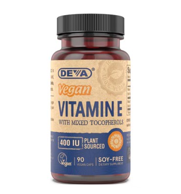 Vitamina E Vegana mezclada con Tocopheroles 400 IU. 90 Vcaps.