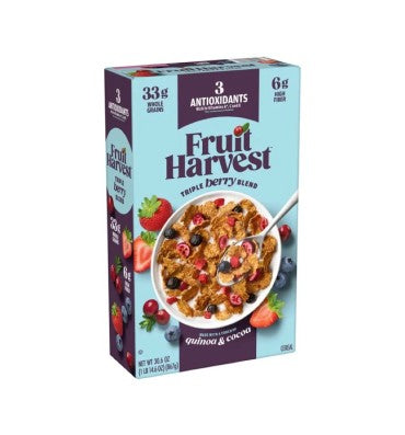 Cereal de Granos Enteros Quinoa, Triple Berrie y Fibra. 867 gr.